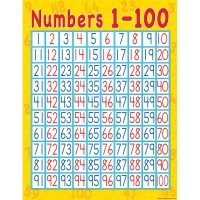 Teacher Created Resources 1-100 Chart, Multi Color