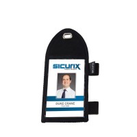 Sicurix Vertical Badge Holder With Pen Loop Black 55710