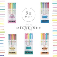 Zebra Mild Liner Double Sided Highlighter Noble Color 5 Set Wkt75Cnc