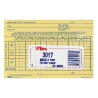 Tops Weekly Time Report Card 6 X 4 Inch Index Bristol Stock 100Count Buff 3017