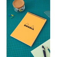 Rhodia Wirebound Notepad A5 Square Ruling Orange