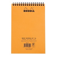 Rhodia Wirebound Notepad A5 Square Ruling Orange