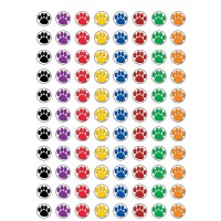 Teacher Created Resources Colorful Paw Prints Mini Stickers Value Pack 4742 38 In