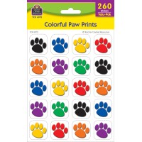 Teacher Created Resources Colorful Paw Print Stickers Value Pack 4973