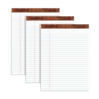 Tops The Legal Pad Legal Pad 812 X 1134 Inches Perforated White Legalwide Rule 50 Sheets Per Pad 3 Pads Per Pack 753