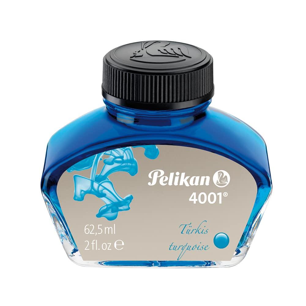 Pelikan 4001 Bottled Ink For Fountain Pens Turquoise 625Ml 1 Each 329201