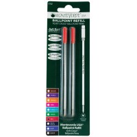 Monteverde Ballpoint Refill To Fit Cross Ballpoint Pens Medium Point Soft Roll Red 2 Per Pack C132Rd