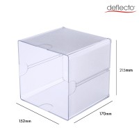 Deflecto Stackable Cube Desktop Organizer 6 X 6 X 6 Clear