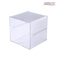 Deflecto Stackable Cube Desktop Organizer 6 X 6 X 6 Clear