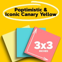 Post-It Notes 3X3 In  14 Pads  America'Ss #1 Favorite Sticky Notes  Yellow And Brights  Clean Removal  Recyclable (654-14Ywm)