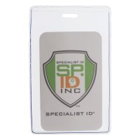 Clear Heavy Duty Vinyl Vertical Proximity Card Holder By Specialist Id Packaged And Sold Individually