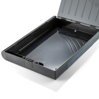 Officemate Recycled Double Storage Clipboardforms Holder Plastic Grayblack 83357