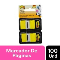 Postit Standard Tape Flags In Dispenser Yellow 100 Flags