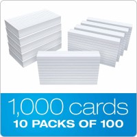 Oxford 31Ee Ruled Index Cards 3 X 5 White 1 000 Cards 10 Packs Of 100 31