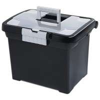 Sterilite Portable File Box Black St18719004