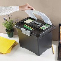 Sterilite Portable File Box Black St18719004