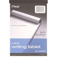 Mead Wide Ruled Writing Tablet 6 X 9 Inches 200 Sheets 70610