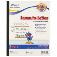 Mead Kids Learn To Letter Tablet Prek 1St Grade Workbooks With Lined Paper Kindergarten Workbook Writing Tablet For Home Sc