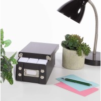 Snapnstore Index Card Holder Storage Box Collapsible Organizer Box Fits 1100 Flash Cards Business Recipe Or Note Card