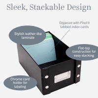 Snapnstore Index Card Holder Storage Box Collapsible Organizer Box Fits 1100 Flash Cards Business Recipe Or Note Card