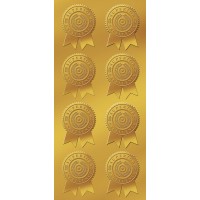 Great Papers Starburst Ribbon Embossed Gold Foil Certificate Seal For Diplomas And Awards 48 Pack 903418