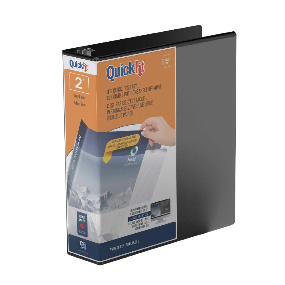 Quickfit 24316889 Quickfit Dring View Binder 2Inch Black 87031