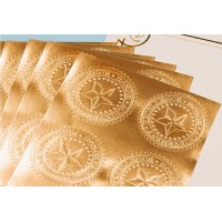 Great Papers Star Embossed Official Gold Foil Certificate Seal For Achievements And Awards 48 Count 903419