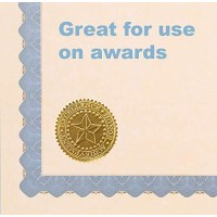 Great Papers Star Embossed Official Gold Foil Certificate Seal For Achievements And Awards 48 Count 903419