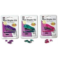 Charles Leonard Inc Mini Staplers 6 Pack 1 000 Staples Each Colors Vary