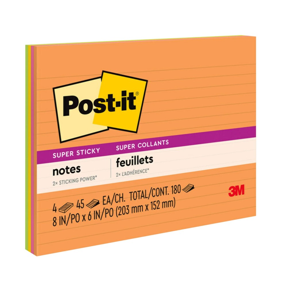 Mmm6845Sspl Postit Super Sticky Large Format Notes