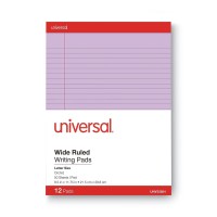 Universal 35884 Colored Perforated Note Pads 8 12 X 11 Orchid 50 Sheet Dozen