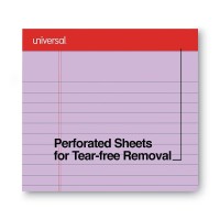 Universal 35884 Colored Perforated Note Pads 8 12 X 11 Orchid 50 Sheet Dozen