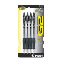 Pilot G2 Premium Gel Roller Pens Extra Fine Point 05 Mm Pack Of 4 Black