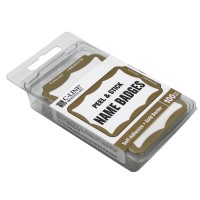 Cline Pressure Sensitive Peel And Stick Name Badges Gold Border 35 X 225 Inches 100 Per Box 92266