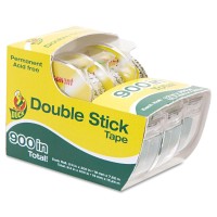 Duck Brand Permanent Double Stick Tape With Dispenser 12Inch X 300 Inches Clear 3Pack 908397