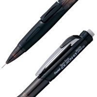 Pentel Twist Erase Click Mechanical Pencil Pack Of 12 05Mm Clear Barrel Black Grip Pd275Ta