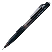 Pentel Twist Erase Click Mechanical Pencil Pack Of 12 05Mm Clear Barrel Black Grip Pd275Ta