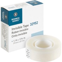 Business Source 32952 Invisible Tape Refill Roll 1Inch Core 34Inch X1296Inch Clear