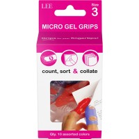 Lee Tippi Microgel Fingertip Grips Size 3 Xsmall Assorted 10Pack