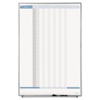 Quartet Matrix Inout Board 34 X 23 Inches Magnetic Track Up To 36 Employees 33705