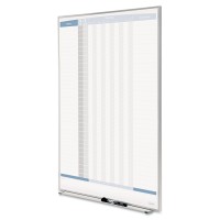 Quartet Matrix Inout Board 34 X 23 Inches Magnetic Track Up To 36 Employees 33705