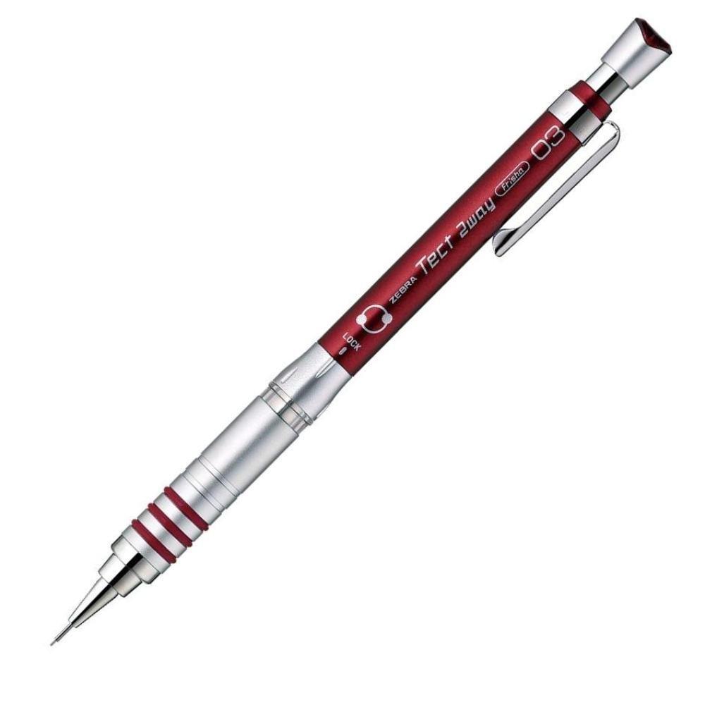 Zebra Mechanical Pencil Tect 2 Way 03Mm Red Body Mas41R