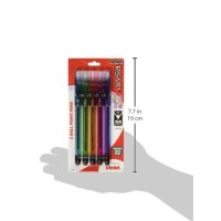 Pentel Rsvp Razzledazzle Ballpoint Pen 10Mm Medium Line Black Ink Pack Of 5 Bk91Rdbp5M