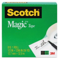 Scotchbrite Mmm810341296 Magic Tape Clear 075 Inches Width X 36 Yards Length