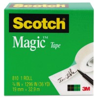 Scotchbrite Mmm810341296 Magic Tape Clear 075 Inches Width X 36 Yards Length