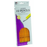 Charles Leonard Pencil 2 Yellow With Eraser 10Hang Tab Box 65812