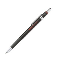 Rotring 300 Mechanical Pencil 20 Mm Refillable With Sharpener Under Cap Black 1Count