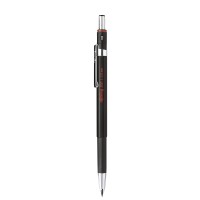 Rotring 300 Mechanical Pencil 20 Mm Refillable With Sharpener Under Cap Black 1Count