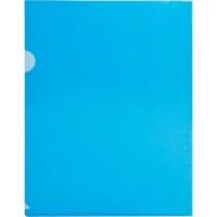 Business Source Transparent Poly File Holders Blue