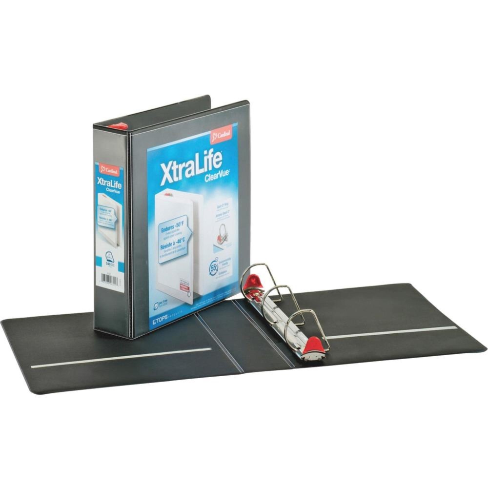 Cardinal Xtralife Clearvue Locking Slantd Binders 2 Binder Capacity Letter 8 12 X 11 Sheet Size 540 Sheet Capacity 2